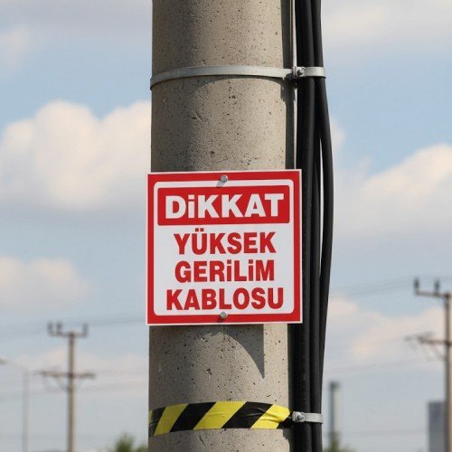 Dikkat Yüksek Gerilim Kablosu