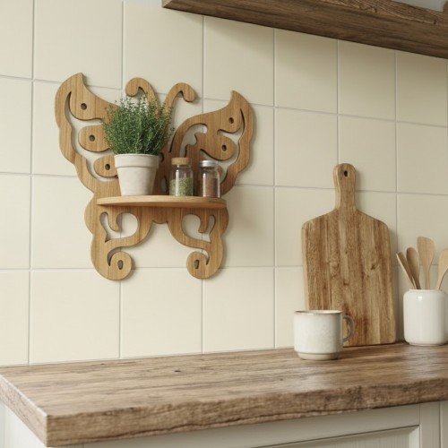 Ahşap Tezgah Üzeri Baharatlık