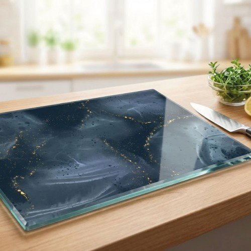 Koyu Renkli Cam Kesme Tahtası