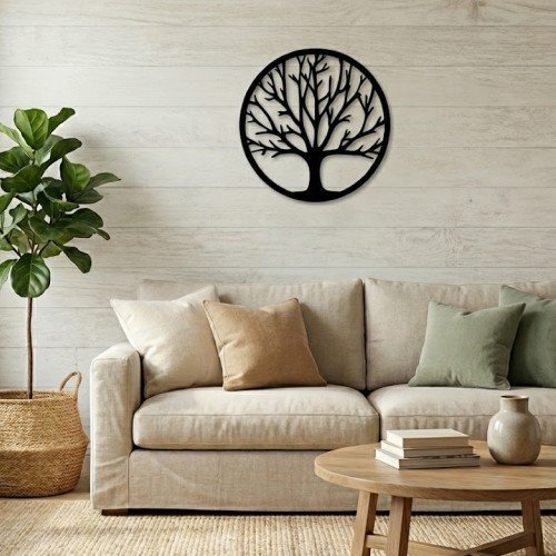 Minimalist Ağaç Silüeti Duvar Dekoru