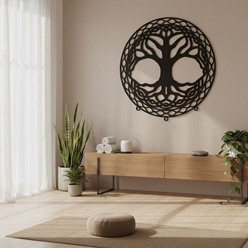 Ağaç Metal Duvar Dekoru