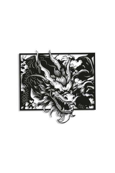 Mitolojik Ejderha Başı Duvar Süsü