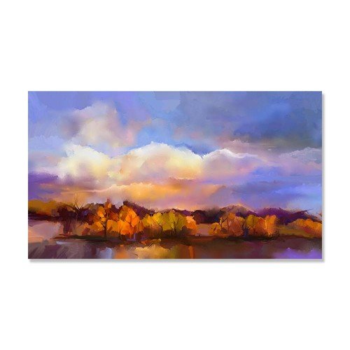 Sonbahar Manzaralı Yağlıboya Görünümlü Kanvas Tablo