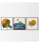 Dağ ve Kuş Figürlü 3'lü Tablo Seti