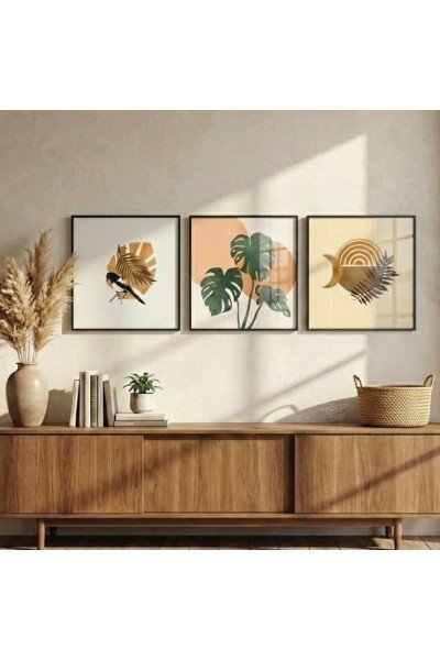 Botanik ve Kuş Temalı Duvar Dekoru