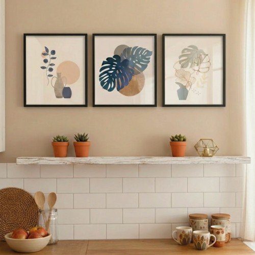 Monstera 3'lü Tablo Seti