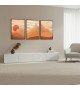 3'lü Modern Boho Dağ ve Güneş Tablo Seti