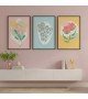 3'lü Pastel Renkli Soyut Çiçek Tablo Seti 3'lü Pastel Renkli Soyut Çiçek Tablo Seti