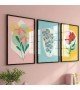 3'lü Pastel Renkli Soyut Çiçek Tablo Seti 3'lü Pastel Renkli Soyut Çiçek Tablo Seti