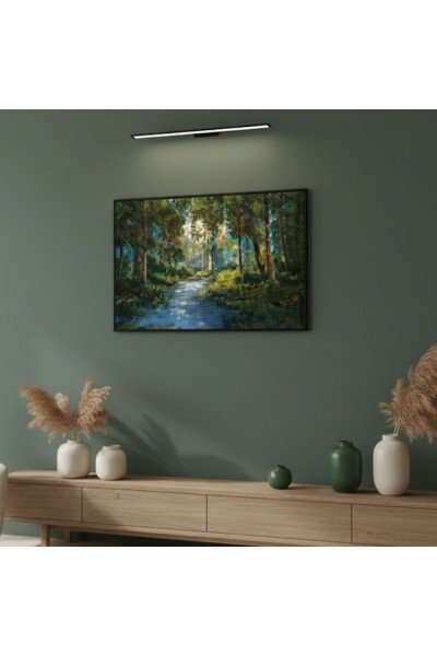 Orman ve Nehir Manzaralı Duvar Tablosu